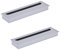 HOOZ 2X Kabeldurchführung Schreibtisch, 280mm Aluminium Kabeldurchlass mit Bürstendichtung, Kabeldurchführung Tisch für Tisch Büro Arbeitsplatten, Kabelkanal für Möbel und Schreibtisch (Rechteckig)