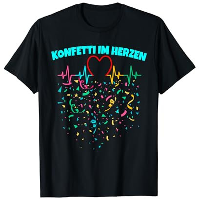 Bunte Konfetti Fasching Kostümersatz Konfetti Im Herzen T-Shirt