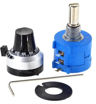 3590S-2-103L 3590S 100-10K Ohm Präzisions-Multiturn-Potentiometer 10-Ring-einstellbarer Widerstand + Umdrehungen zählender Drehknopf (Size : 10K Ohm)