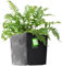 KADAX Maceta de plástico resistente a la intemperie para balcón, terraza, interior, maceta ligera con inserción, maceta para plantas, maceta para flores (hormigón negro, altura: 19,5 cm), K9939