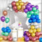 Unisun Palloncini Arcobaleno Metallico, 100Pezzi 10Pollici Oro Argento Viola Verde Blu Rosso Oro Rosa Palloncino Ragazza Ragazzo Compleanno Proposta Matrimonio Anniversario Laurea Pensionamento Deco