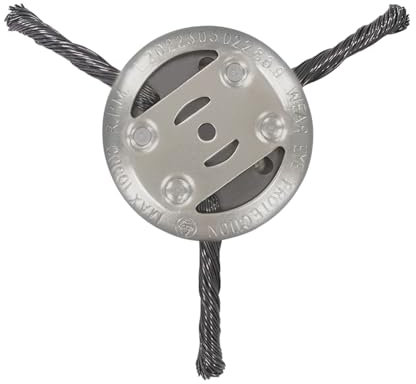 Vordpe Testina di fresatura per tagliaerba, Spazzola professionale per erbacce per elettrico, Testina per decespugliatore in filo di acciaio, Spazzola per erbacce per giardino (3 teste)