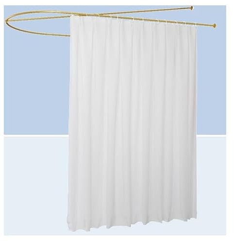 XILYZMO U-förmiger Raumtrenner, Wandmontierter Raumteilervorhang, U-förmiger Paravent Spa-Räume, 2 M Hoch, Sichtschutz, Metall-Tragschiene, Vorhangpaneele Für Wohnzimmer Und(Gold,100x55-200cm)