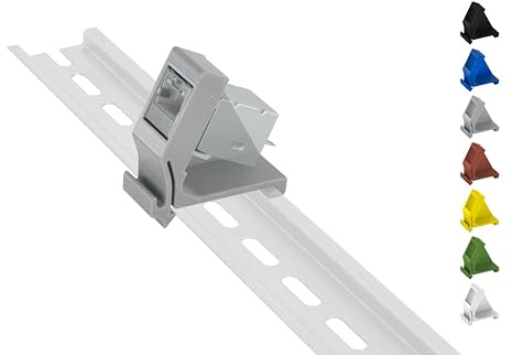 Keystone Hutschienenhalter/DIN Rail bracket (35mm), Typ Mini (Grau (Prime))