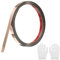 QUARKZMAN Baguette de Moulure Auto-Adhésive en Acier Inoxydable, Or Rose Miroir à Coller et à Coller avec Gant, Moulure Décorative pour Miroir Mural, 0,4 x 9,8 Pieds