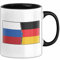 Russe Tasse Geschenk Russland Deutschland Flagge Geschenkidee (Schwarz)