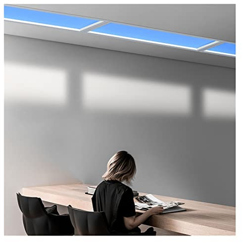 Lampada da Soffitto A LED Blu con Lucernario, Pannello Luminoso Artificiale per Cielo Limpido, Illuminazione Integrata dell'ecosistema Intelligente, per Bagno Senza Finestre(Graffiti smart,I 600*600mm