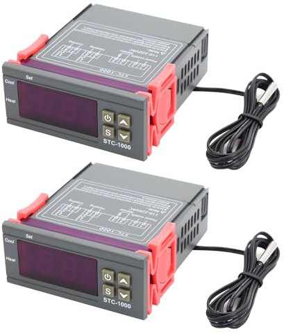 AYWHP 2 PCS 110 V-220 V Thermostat Fahrenheit/Celsius Régulateur de température numérique Thermostat Chauffage/Refroidissement Mode Électronique Affichage numérique Micro-ordinateur Contrôleur de temp