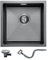 KEOKBON Fregadero de cocina de acero inoxidable, negro, 40 x 40 cm, rectangular, con cesta colador y conjunto de rebosadero, fregadero empotrable pequeño a partir de armario bajo de 40 cm, color negro