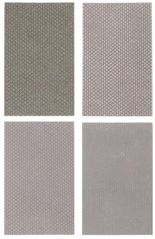 sourcing map 4 piezas de papel de lija de diamante de grano 60, 120, 200, 400, papel abrasivo galvanizado para vidrio, cerámica, porcelana, hormigón, pulido, pulido, color rojo