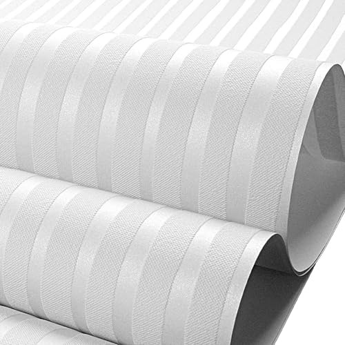 Vlies-Wandaufkleber – gestreifte Tapete zum Abziehen und Aufkleben, dekorative Wandfolie | Gestreifte selbstklebende Tapete. Moderne, minimalistische Vliestapete im einfachen Kurvenstil für Wohnzimmer