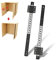 NECILO 350mm Guía de extracción oculta para puertas de armarios,Herrajes ocultos para puertas correderas de armarios,correderas para puertas de bolsillo,extraíbles para cajones,montaje lateral,2 par