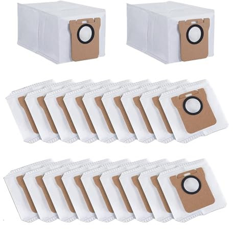 Rebirthcare 20 bolsas para Dreame L10 Ultra / L10s Ultra para Xiaomi X10+ Robot Aspirador Estación de Extracción, 2,5 L Gran Capacidad, Reemplazo de Bolsas de Aspiradora Juego de Accesorios