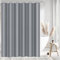 LUKDUNG 120x200 Badevorhang Polyester Textil, Duschvorhang Anti-schimmel für Badezimmer, Vorhang für Badewanne Dusche aus Stoff Wasserdicht Waschbar, Shower Curtain mit 8 Haken Hellgrau