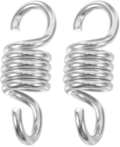 BAZEITFLOW 2 pack Swing Hanger Spring Heavy Duty Steel Extension Spring for Hammock Chairs Porch Swings Hanging Chairs Punch Bags Outdoor Swing Replacement