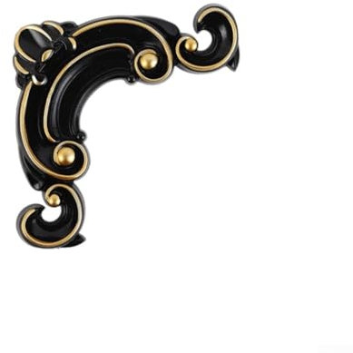 4 Stück PVC-Eck-Blumen-Dekor, Schrank-, Betttür-Aufkleber, dekorativ für Möbel, Tür, Bordüre, Blume (1)