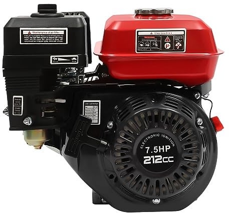 Motor de gasolina de 4 tiempos, 7,5 CV, 4 kW, motor de gasolina monocilindro, 212 cc, 3600 rpm, enfriado por aire, generador de corriente para pulidores, graneros, bombas de agua y más