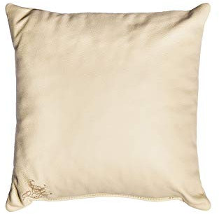 Centaur - Deko Lederkissen 50 x 50 cm für Sofa oder Schlafzimmer Champagner/beige - Echt Leder Kissen Echtleder Sofakissen Lederoptik