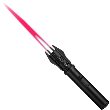 SPORWAY Lightsaber Lighter: Metal Butane Cooking Torch Lighter, Powerful Jet Flame Windproof, for Outdoor Camping Cooking Events (Business Black)