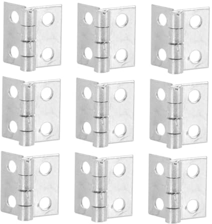 CLISPEED 75Pcs Copper Mini Hinges with Nails for Wooden Jewelry Boxes Small Hidden Hinges for DIY Crafts Anti-Rust Retro Style Hardware for Small Boxes and Dollhouses