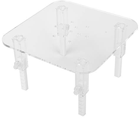 Gsycle Protein Skimmer Stand, Transparent Acrylic Protein Separator Bracket Adjustable Height Separator for Aquarium Fish Tank (L)