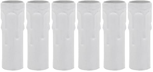 SHINEOFI Lot De 6 Couvercles De Douille Pour Lustre Bougie E14 Tube Couvre-Bougie Pour Lustre Style Européen Et Rétro Remplacement De Base Pour Douille De Lampe