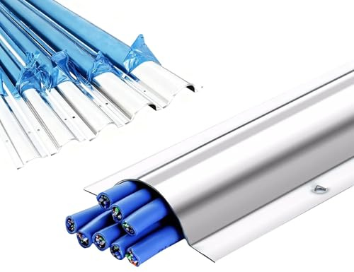 Cable Raceway for Floor and Corner Wire Management, Half Round Design for Cord Protection and Organization