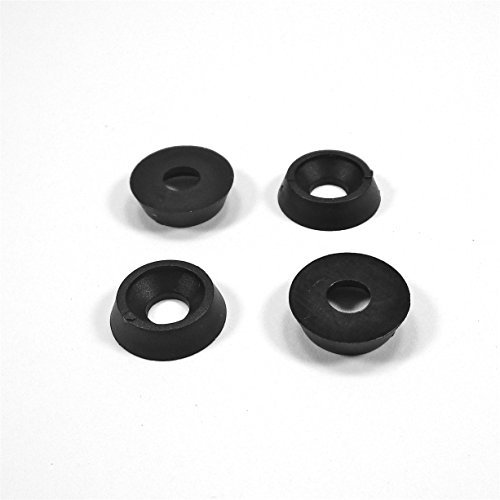 Ajile Kunststoff Senkscheibe Unterlegscheibe Rosette aus Polyamid SCHWARZ für M5 5 mm Metrishes Gewinde Senkkopfschraube - 50 Stücke - RVF105x50-FBA