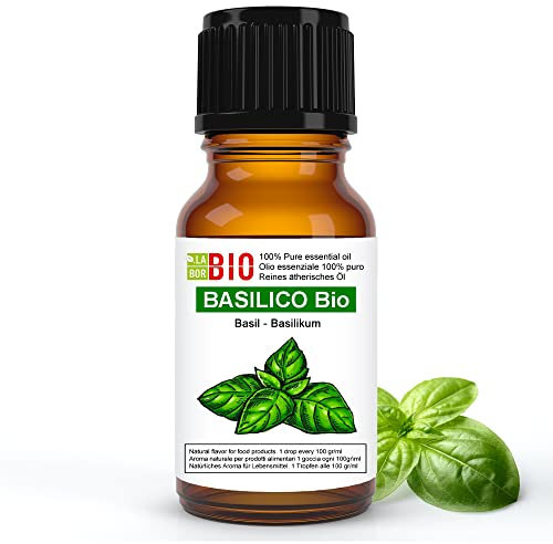 BasilikumÖl Bio Ätherisches Öl 100% Reines 10 ml - Aromatherapie Kosmetik Therapeutische - Laborbio