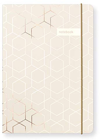 Matilda Myres Notizbuch - A5 Liniert - Elfenbein mit Rotgold