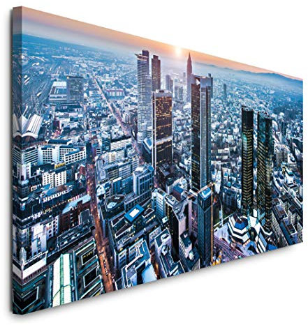 Paul Sinus Art GmbH Frankfurt am Main 120x 50cm Panorama Leinwand Bild XXL Format Wandbilder Wohnzimmer Wohnung Deko Kunstdrucke