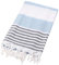 Lazzboy Türkisches Baumwollbad Beach Spa Sauna Yoga Fransen Jacquard Handtuch Hamamtuch Pestemal Baumwoll-saunatuch, Strand-Tuch Mit Fransen, Dünn, Saugstark(D,Ca 100X180CM)