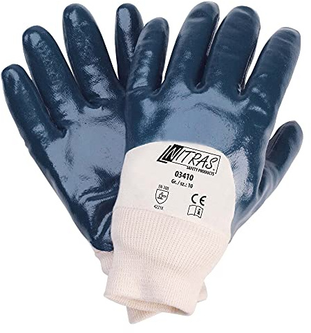 12Paar Handschuhe Nitras Blau, 8