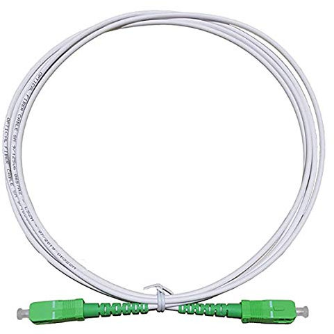 LAZY SPORTS Fiber óptica Cable SC/APC a SC/APC monomodo simplex 9/125,Compartible con Movistar Jazztel Vodafone Orange Amena Masmovil Yoigo (B-10M)