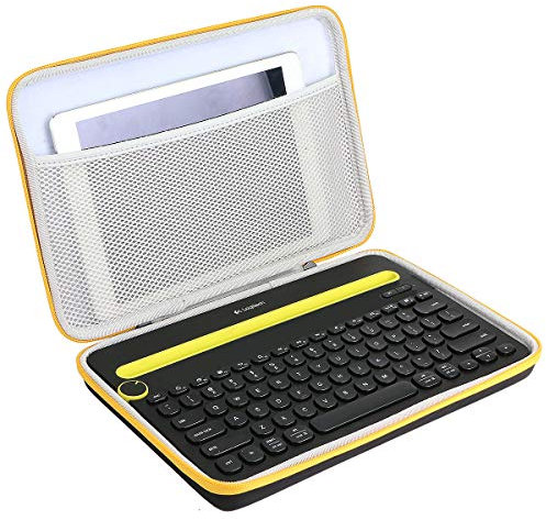 Khanka Eva Borsa da Viaggio Custodia Caso Case per Logitech K480 Tastiera Multidispositivo Bluetooth Keyboard.(Solo Custodia)