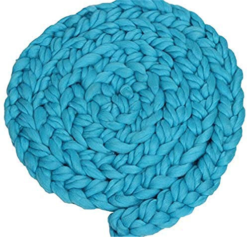 Nicole Knupfer Neugeborenen Baby Fotografie Fotoshooting wickeln Requisiten Strickstoff Stretch Twist Geflecht (Blau)