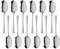 Meisha Dinner Spoons, 12-Piece Harley Pattern Stainless Steel Tablespoons Larger Size of Dessert Spoons, Mirror Polished Modern Flatware Cutlery Multipurpose Use for Kitchen, Restaurant- Silver