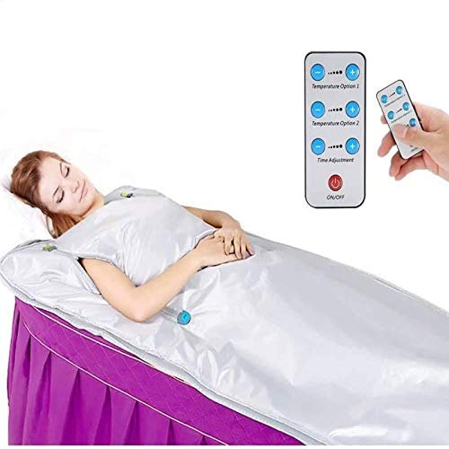 InLoveArts Couverture de Sauna Infrarouge Oxford avec Fermeture éclair Couverture Vapeur Infrarouge lointain (FIR) avec télécommande
