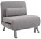 HOMCOM Linen Chair Bed, 3-in-1 Convertible Sleeper Chair with Adjustable Backrest, Pillow, for Living Room, Bedroom, Grey