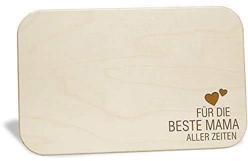 Glitzkind Tagliere per la colazione con incisione, regalo per mamma e mamma per la festa della mamma, compleanno, Natale, tagliere personalizzato