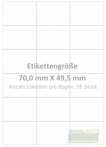 Wasserlösliche Etiketten 70,0 x 49,5 mm Verpackungseinheit 600