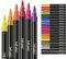 Craft colors® Set di 20 pennarelli per tessuti, lavabili in lavatrice, colori vivaci permanenti, per magliette, scarpe in tessuto, sacchetti di tessuto, spessore 2 mm