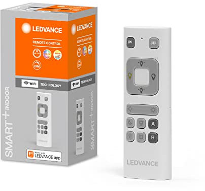 LEDVANCE Telecomando Smart in bianco, telecomando WiFi per cambiare colore, accendere/spegnere e regolare i prodotti Ledvance WiFi, 32g, 41mmx120mm, controllo colore RGBW