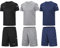BUYJYA Herren-Trainingskleidung, athletische Shorts und Shirt-Set, 3er-Pack, für Basketball, Fußball, Training, Laufen, Fitnessstudio, Large
