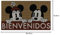 Gertmenian Mickey Mouse Rug | Coir Front Door Mat | Outdoor Mats for Home Entrance | Retro Welcome Mat | Disney Home Decor | 2-Pack 20 x 34, Red Brown Minnie Bienvenidos Hola Spanish Set, 47532