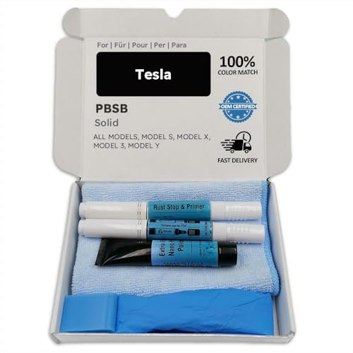 Genuine Colors Lackstift SOLID Black Sierra Eclipse PBSB für Tesla Schwarz Model S 3 X Y