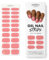 MOYOU LONDON Halbgehärtete UV Gel Strips - 20 Stück - Gel-Nagelfolien UV Härtend für Maniküre in Salonqualität - Flamingo Blush