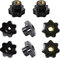 M6 x 32mm Manopole di Serraggio, 8 Pezzi Manopole a Stella, M6 Manopola di Serraggio a Filettatura, Manopola Femmina Manopola Viti, Adatto per Attrezzatura Meccanica, Decorazione di Mobili