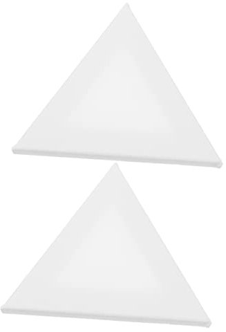 MAGICLULU Dreieck Leinwandpaneele 2 Stück für Malerei, Weiß 6x6 Zoll
