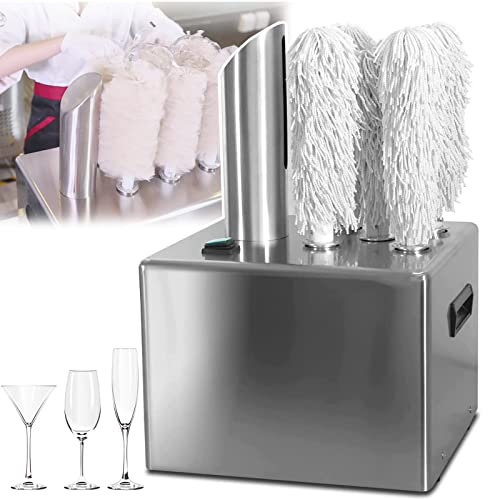 AXNI 5 Heads / 8 Heads Electric Wine Glass Polisher, Commercial Glass Washing Machine, With 58° Drying Function, Suitable For Hotel, Catering, Coffee Shop,5heads